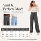 Wijde jeans voor dames met warme voering