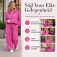 Dames set van 2 stuks met capuchon en gingham ruitpatroon