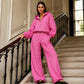 Dames set van 2 stuks met capuchon en gingham ruitpatroon