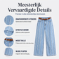 Dames stretch wide-leg jeans met ruwe zoom