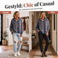Dames retro geruite gebreide trui met capuchon