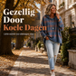 Dames retro geruite gebreide trui met capuchon
