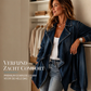 Dames spijker trenchcoat met open voorkant