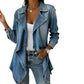 Dames spijker trenchcoat met open voorkant