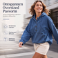 Casuele button-up denimhoodie voor dames