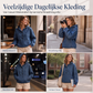 Casuele button-up denimhoodie voor dames
