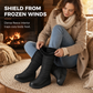 Women's Waterproof Down Cotton Snow Boots Winter Mid-Calf Boots with Round Toe Thick Sole and Warm Lining