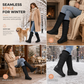 Women's Waterproof Down Cotton Snow Boots Winter Mid-Calf Boots with Round Toe Thick Sole and Warm Lining