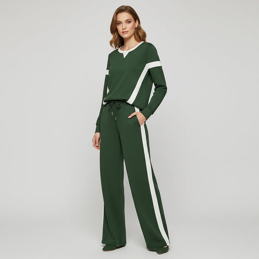 Tweedelige set voor dames: casual top en broek met relaxte pasvorm