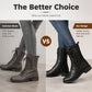 Women's Round Toe Chunky Heel Lace-up Boots