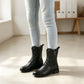 Women's Round Toe Chunky Heel Lace-up Boots