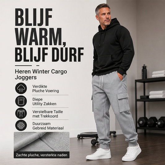 Losse heren cargo joggingbroek met trekkoord