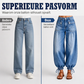 🔥Gratis verzending✈️Hoge taille ballonjeans voor dames met trekkoordjes aan de manchetten