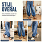 🔥Gratis verzending✈️Hoge taille ballonjeans voor dames met trekkoordjes aan de manchetten
