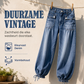 🔥Gratis verzending✈️Hoge taille ballonjeans voor dames met trekkoordjes aan de manchetten