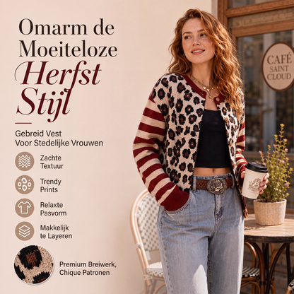 ✨ Nieuwe Look 🐆 Dames Luipaard Vest – Trendy Dierenprint & Comfortabele Elegante Stijl 🤎