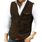 🧥 Heren Vintage Gilet met V-Hals – Casual Gebreid Vest met Klassieke Stijl & Comfortabele Pasvorm ✨