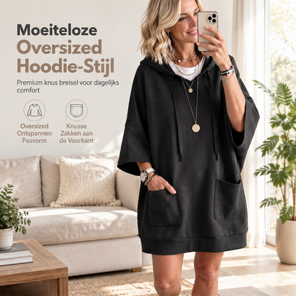 Casual effen capuchontrui voor dames
