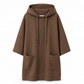 Casual effen capuchontrui voor dames