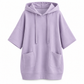 Casual effen capuchontrui voor dames
