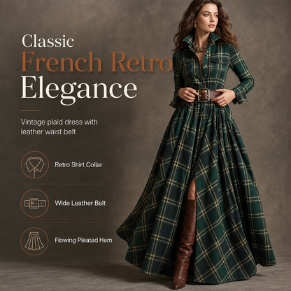 👗✨Franse vintage geruite jurk voor dames met grote maten, met onregelmatige zoom en slankmakend ontwerp✨ 𝘉𝘶𝘺 𝘢𝘯𝘺 2 𝘢𝘯𝘥 𝘨𝘦𝘵 𝘢𝘯 𝘦𝘹𝘵𝘳𝘢 8% 𝘥𝘪𝘴𝘤𝘰𝘶𝘯𝘵