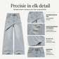 Asymmetrische gelaagde wide-leg jeans voor dames