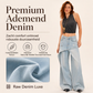 Asymmetrische gelaagde wide-leg jeans voor dames