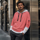 Heren casual faux 2-delige hoodie