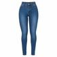 Damesbroek van stretchdenim met hoge taille