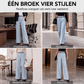 Elegante pantalons van een kostuum met hoge taille voor dames
