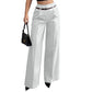 Elegante pantalons van een kostuum met hoge taille voor dames