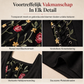 Zwarte maxi-jurk met vierkante hals, lange mouwen, veter korset en geborduurde bloemenmesh-paneel
