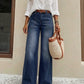 Dames stretch jeans met rechte pijpen