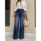 Dames stretch jeans met rechte pijpen