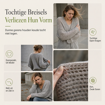 🔥Gratis verzending✈️🧶 Dames Lang Gebreid Vest met Kabelpatroon en Colkraag – Warme Duster Trui Jas met Elegante Look & Comfortabele Pasvorm ✨