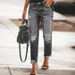 Vintage gescheurde jeans voor dames
