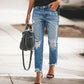 Vintage gescheurde jeans voor dames