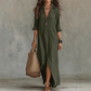 Legeres Maxikleid in lockerer Passform mit Frontschlitz