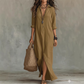 Legeres Maxikleid in lockerer Passform mit Frontschlitz