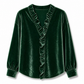 Elegante fluwelen blouse met lange mouwen voor dames