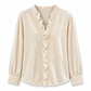 Elegante fluwelen blouse met lange mouwen voor dames