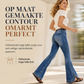 Dames hoge taille retro flare denim jeans