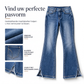 Dames hoge taille retro flare denim jeans