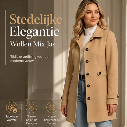 🔥Gratis verzending✈️🧥 Elegante Getailleerde Damesjas met Enkele Knopenrij – Klassieke Jas met Slanke Pasvorm & Tijdloze Stijl ✨