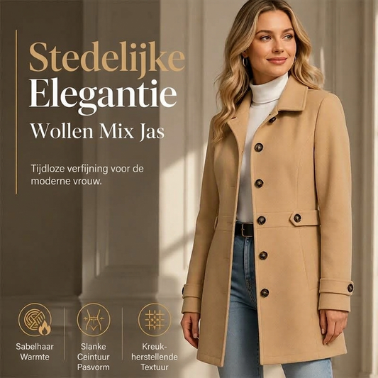 🔥Gratis verzending✈️🧥 Elegante Getailleerde Damesjas met Enkele Knopenrij – Klassieke Jas met Slanke Pasvorm & Tijdloze Stijl ✨