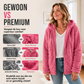 Dames hoodie met rits en zachte pluizige stof