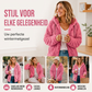 Dames hoodie met rits en zachte pluizige stof