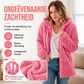 Dames hoodie met rits en zachte pluizige stof