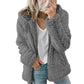 Dames hoodie met rits en zachte pluizige stof