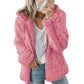 Dames hoodie met rits en zachte pluizige stof